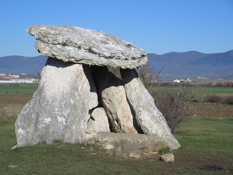 Dolmen of Sorginetxe in Arrizala, Álava. Both the funerary monument (erected circa 2500 BC) and the stream Lezao by which it stands host a number of mythical legends and characters